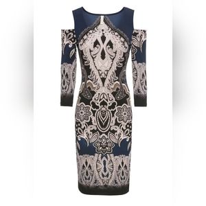 Venus Cold Shoulder Printed Dress